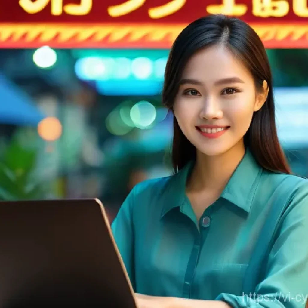 사이버 보안 규정 준수 및 물리적 보안 - **Prompt 1: Secure Digital Life in Vietnam**
"A vibrant, eye-level full shot of a young Vietname...